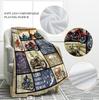 Motorcycle Art Throw Blanket Vintage Biker Theme Unique Home Bedroom Living Room Decor Accessory