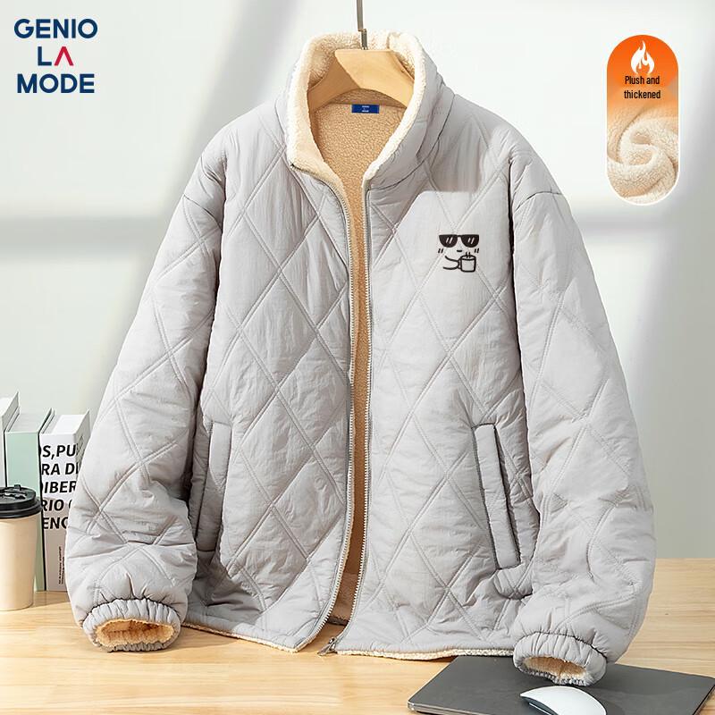 

GENIOLAMODE Men s Fleece-Lined Casual Winter Jacket 2XL