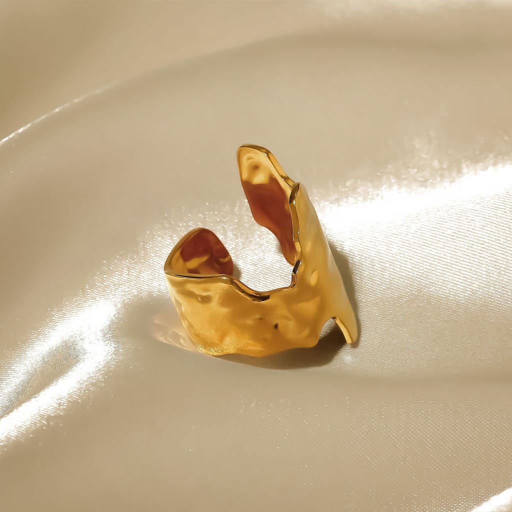 Modny damski pierścionek jednoczęściowy Pierścionek damski Pierścionek metalowy Błyszczący pierścionek Pierścionek metalowy Prezent świąteczny