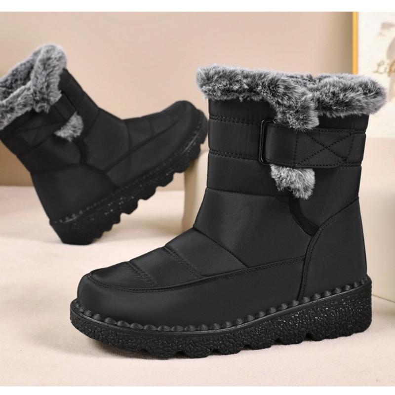 Snow Boots Women's Plus Size Women's Boots Plus Velvet Thick Cotton Boots Polyurethane Boots High-top Thick-soled Cotton Shoes
