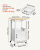 VEVOR Kitchen Island Cart with Single Door Cabinet, Mobile Carts with Drawer, Towel Rack, Hooks, Portable Table on Swivel Wheels
