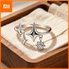 BF CLUB 925 Sterling Silver Ring For Women Jewelry Vingtage Stars CZ Vintage Handmade Ring Allergy For Party Birthday Gift