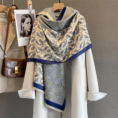 Paisley Print Color Matching Shawl Wrap Autumn Winter Thick Warm Scarf Luxury Design Scarves Women Men Poncho Echarpe Pashmina