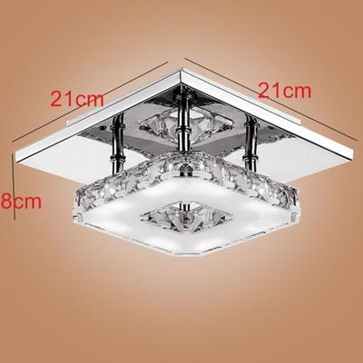 Modern Dekoratif Kare Yüzükler Kristal Tavan Işık Led Tavan Lambası Gömme Montajlı Aydınlatma Armatürleri