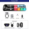 E-ACE 10 Inch Touch Screen Car Dvr FHD 1080P Stream Media Dash Camera Mirror Video Recorder 1080