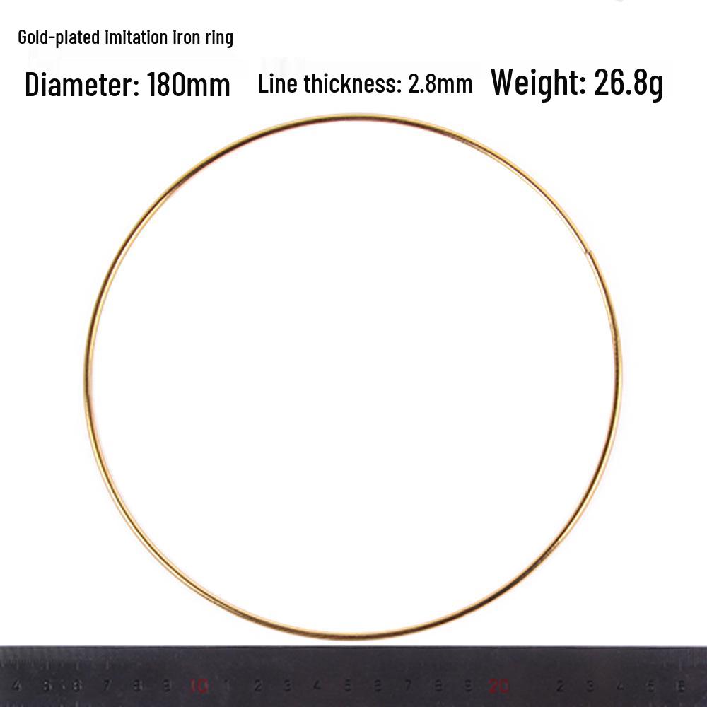 Dream Catcher Gold-Plated Iron and Steel Wire Rings, Various Sizes