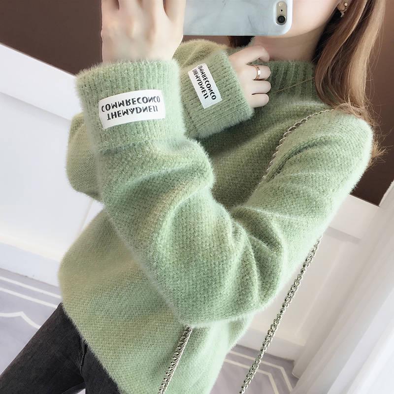 Women Sweater Casual Turtleneck Female Pullover Long Sleeve Warm Soft Autumn Winter Knitted