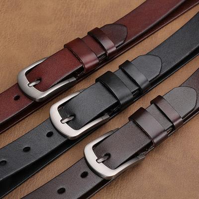 Damen Gürtel aus Rindsleder erster Schicht Retro-Stil Mode Schlicht Pendler Jeans Freizeitgürtel