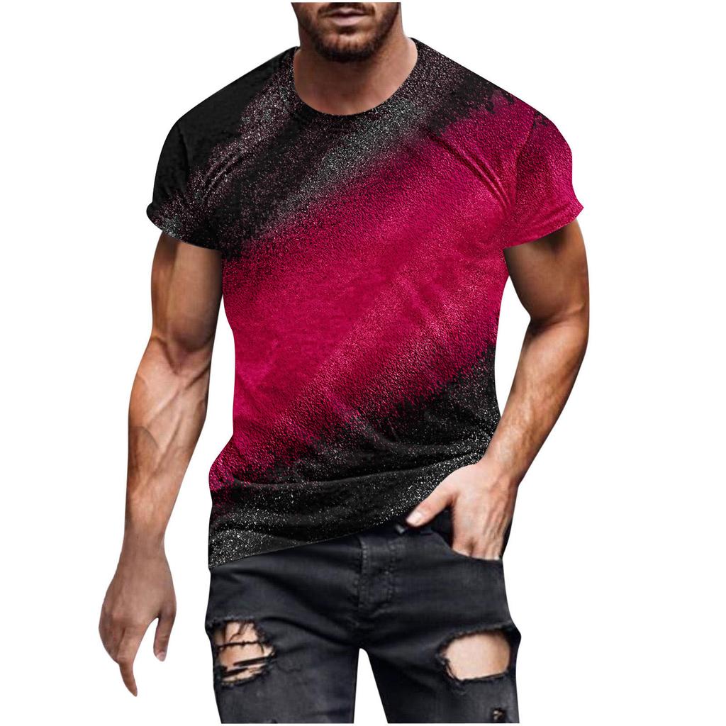 T-shirt z cyfrowym drukiem 3D dla nastolatków i mężczyzn, z krótkim rękawem, wszechstronny, oddychający