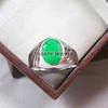 Emerald Oval Cut Gemstone With 925 Sterling Silver Ring For Men's #B32 JL375671287682