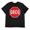 Greg The Stop Sign - Distressed Design T-Shirt Cotton Graphic Tees Customs Anime T Shirts T Shirt Men