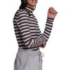 Adidas Originals Sports Lifestyle Series Breathable Casual Striped Mock Neck Long Sleeve T-Shirt Women Tops Black White GU0833