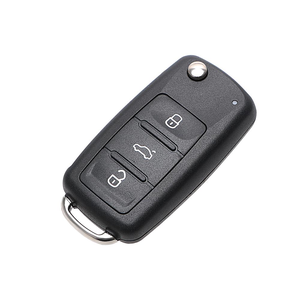 Para Beetle/Caddy/Eos/Golf/Jetta/Polo/Scirocco/Tiguan/Touran/UP Para Llave de Coche VW Carcasa de Llave de Coche en Blanco Llaves de Coche Mando a Distancia Plegable 3 Botones