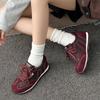 Retro contrasting color splicing sports moral training shoes women's 2025 autumn new lightweight height increase small fashion casual shoes