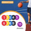 10 Pieces Numbered Floor Markers Landmark Mats Exercise Footstep Mat Silent Training Mark Pads for