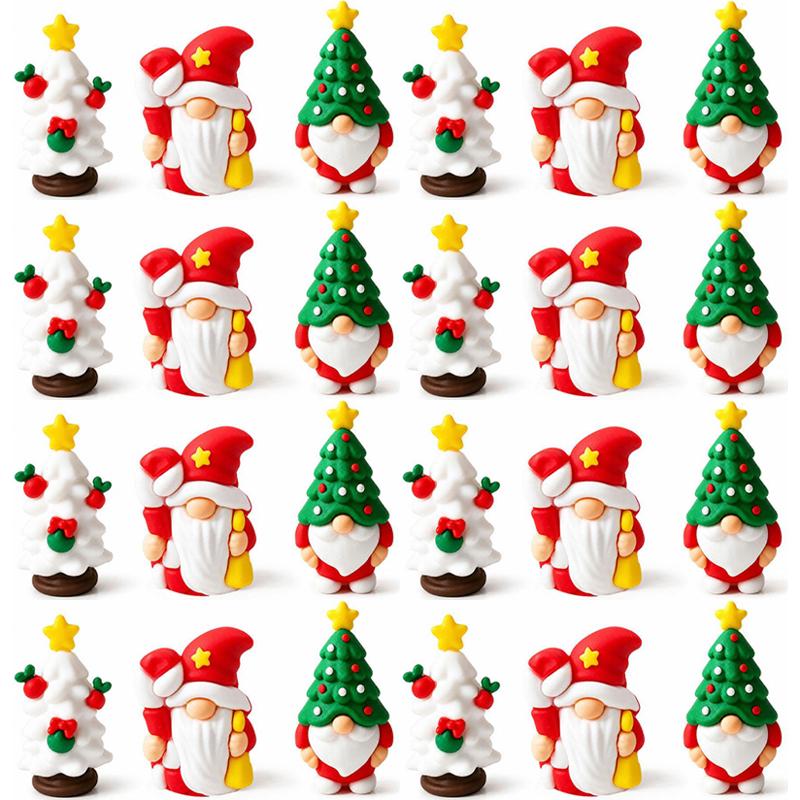Small Figures Christmas Tree Santa Claus Mini Gnomes Figurines Ornament Christmas Holiday Party Favor Home Decor Supplies