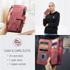 CaseMe Flip Leather Phone Case For Samsung Galaxy S26 Ultra S25 Edge S24 FE S23 S22 S21 S20 Plus S10 Note 20 Ultra Zipper Wallet Card Bag Cover Coque