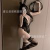 Sexy lingerie hot backless suspender one-piece sexy three-point lace perspective couple flirting pajamas