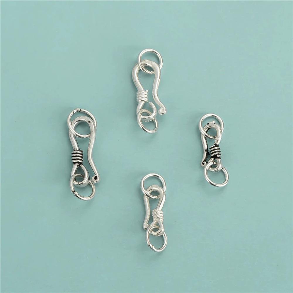 1PC S Hook Clasp Eye Fish with Closed Jump Ring for DIY Necklace Bracelet Jewelry Making Components Findings