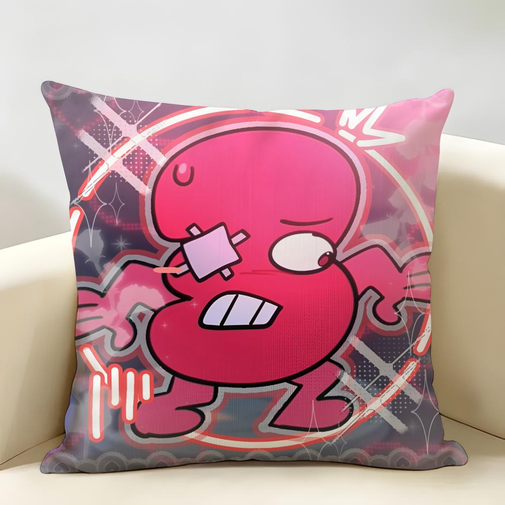 Cute BBattle For BFB Cushion Cover Natural Linen Organic Fabric DoubleSided Printing Room Sofa Decor Pillow Case