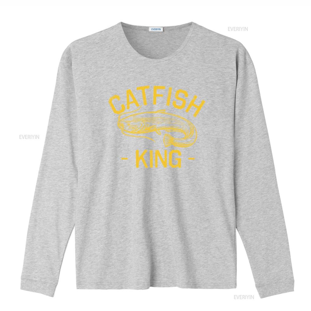 Catfish King T Shirt Funny Catfishing Fishing tee vintage Washed homme fashion Unisex Casual Comfortable Stretched Soft