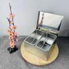 Zhongji Stainless Steel 2-Compartment Flip-Lid Spice Box