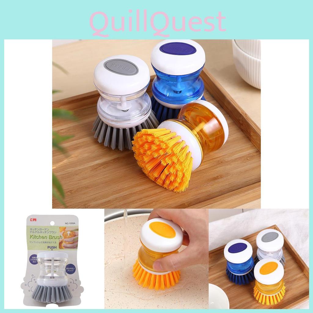 Kitchen Cleaning Brush With Automatic Liquid Dispenser For Pots And Pans