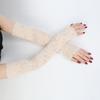 1Pair Summer Lace Long Sleeves Anti-Sunburn Arm Cover Women Breathable Hollow Hand Sleeves Driving Arm Sleeve Fingerless