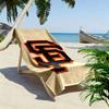"Black and Orange SF Monogram Design" Patterned beach towel quick dry perfect for travel outdoor sports jogging the beach and swimming