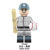 TP1068 Giocatore di Baseball Mattoncini Figura, Atleta Sportivo Mini Giocattolo Decorazione Scrivania 10 Pezzi
