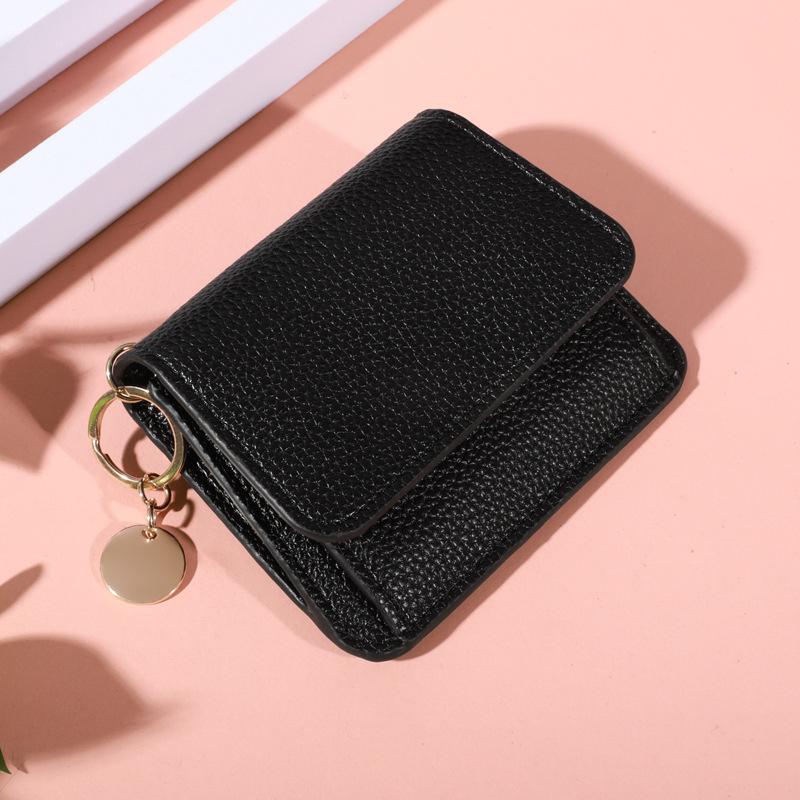 Vintage Solid Color Short Wallet, Credit Card Holder Portable Bifold Coin Purse, Women'S Credit Card Holder