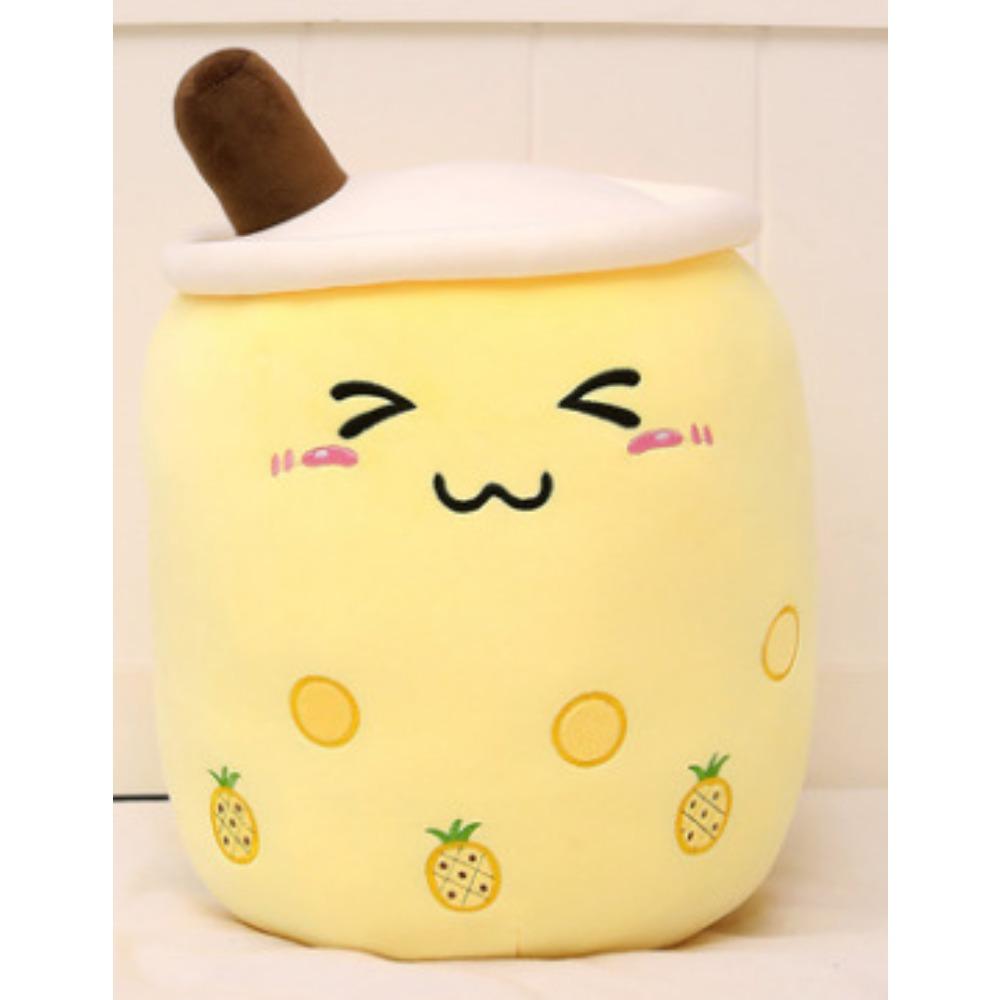 Popular bubble tea cup throw pillow large creative fruit milk tea doll plush toy