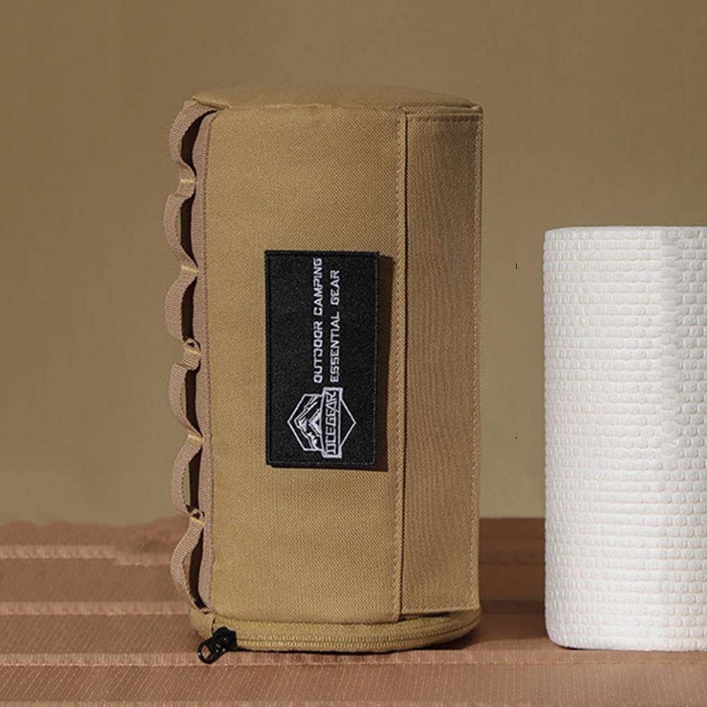 Camping Paper Box Kitchen Paper Storage Bag Hangable Roll Paper Storage Bag Kitchen Tissue Box Napkin Holder Camping Supplies