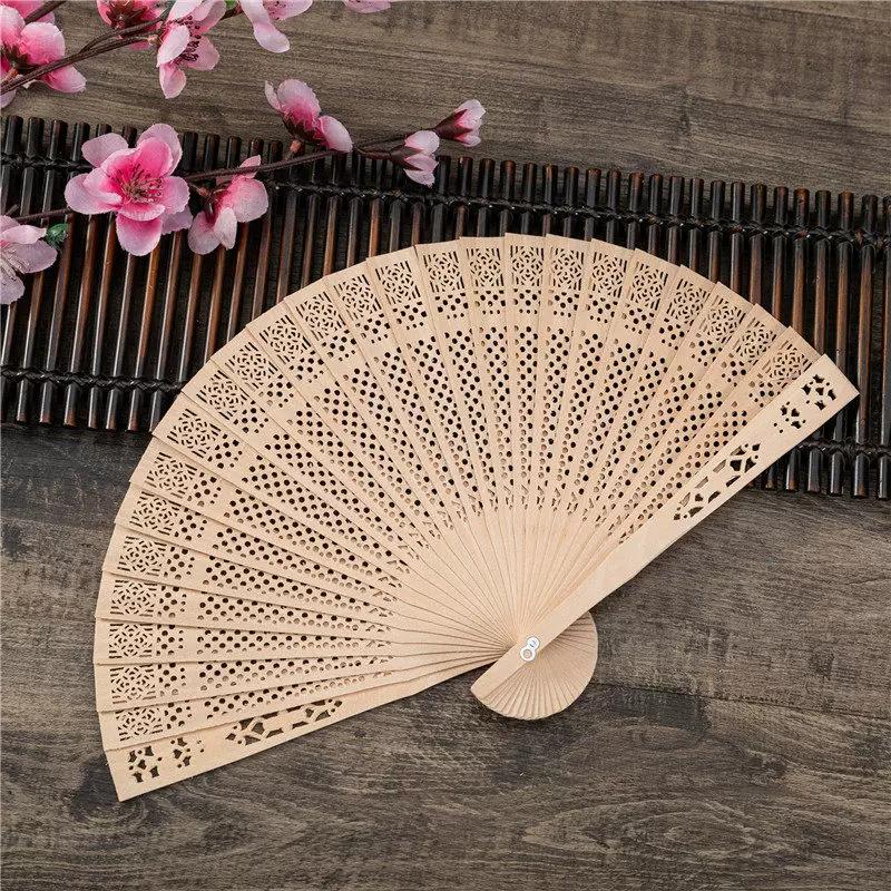 Chinese Style Handmade Small Women's Incense Wood Fan, Sandalwood Fan, Ancient Style Folding Fan, Hollow Classical Women's Fan, Portable