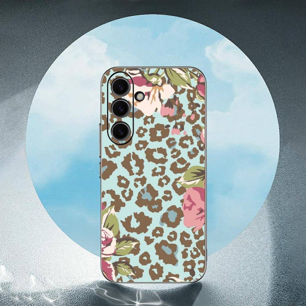 Fashion Leopard Print Luxury Black Phone Case For Samsung Galaxy S23 S24 S25 Ultra S22 Plus S21