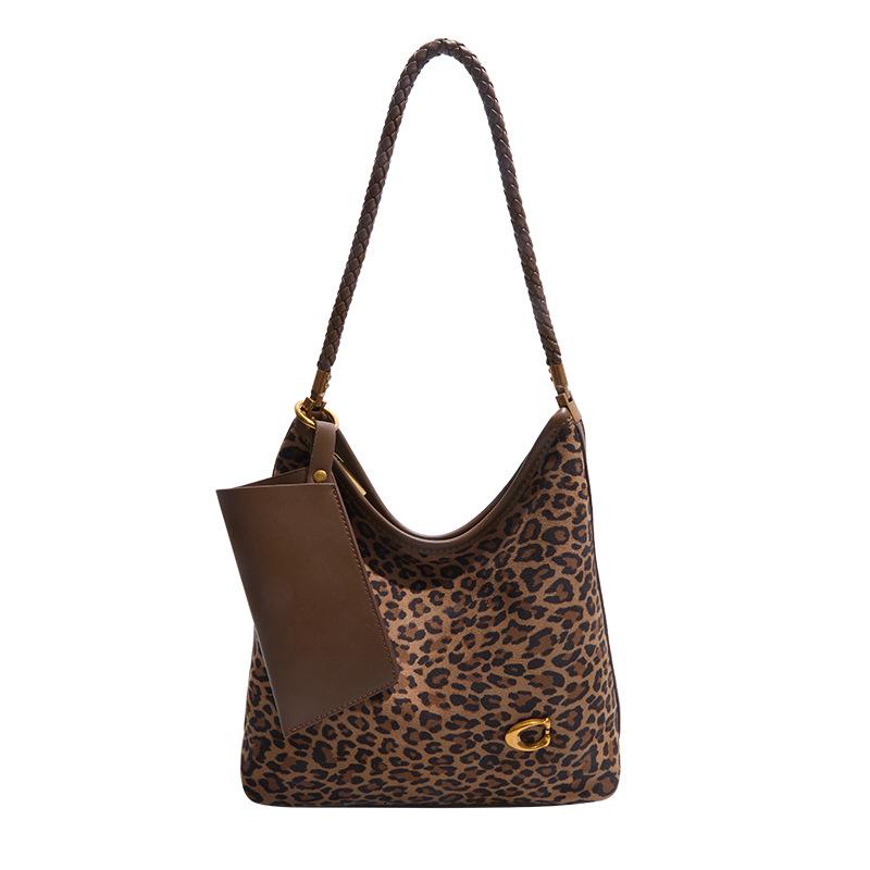 

Женская сумка-тоут с леопардовым принтом на осень/зиму - Тренд 2025, Большая вместимость, Универсальная для поездок на работу 25cm x 10cm x 22cm цветной печати леопарда