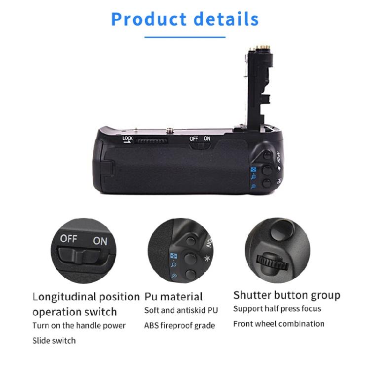 Camera Infrared Remote Control Holder Battery L Hand Grip for BG-E9 LP-E6