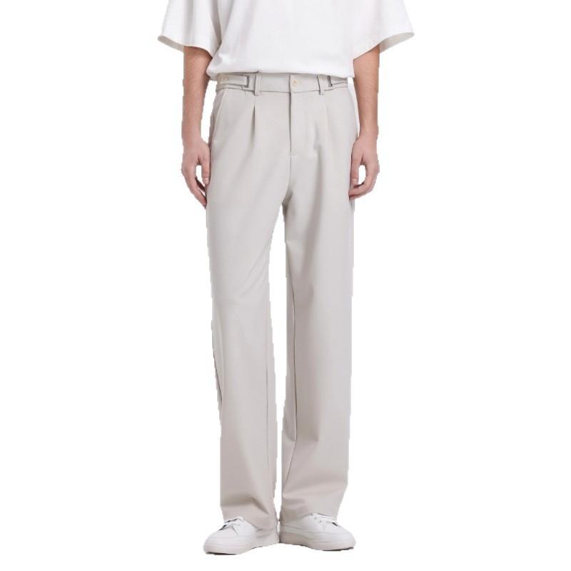 drape anti-wrinkle business casual pants men's summer thin high-end loose lazy straight trousers