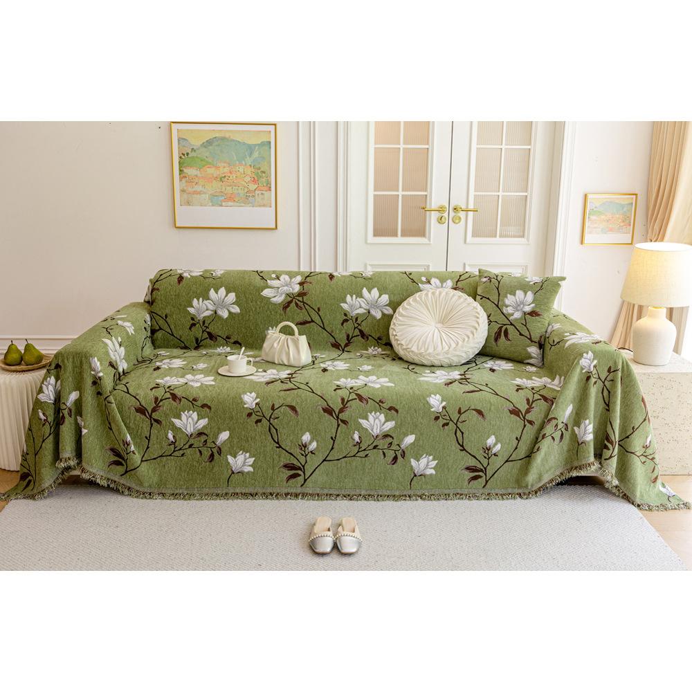 Bohemia Sofa Blanket Chenille Fabric Sofa Covers Four Seasons Universal Tassel Throw Blankets Anti-cat Scratch Towel Protector