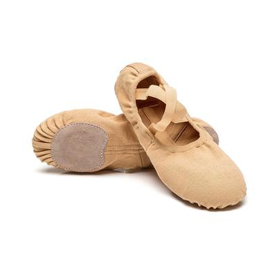 Scarpe da Ballo in Tessuto Elastico da Donna Suola Morbida Scarpe Artigli di Gatto per Balletto per Bambini Adulti Insegnanti Esame di Arti Fisiche Colore Cammello