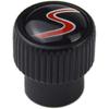 (Set of 4) S Metal Auto Tire Valve Stem Cap Cover with Resin S Emblem Covers Trim for Mini Cooper S Countryman S Clubman S JCW 36110429652