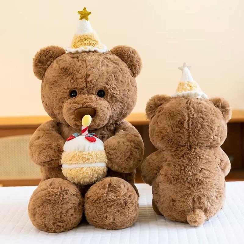 Teddy Bear Cartoon Animal Stuffed Plush Toy Red Plaid Children Birthday Gifts