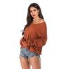 Europese en Amerikaanse dameskleding herfst en winter los huis V-hals herfst gebreide trui pullover trui