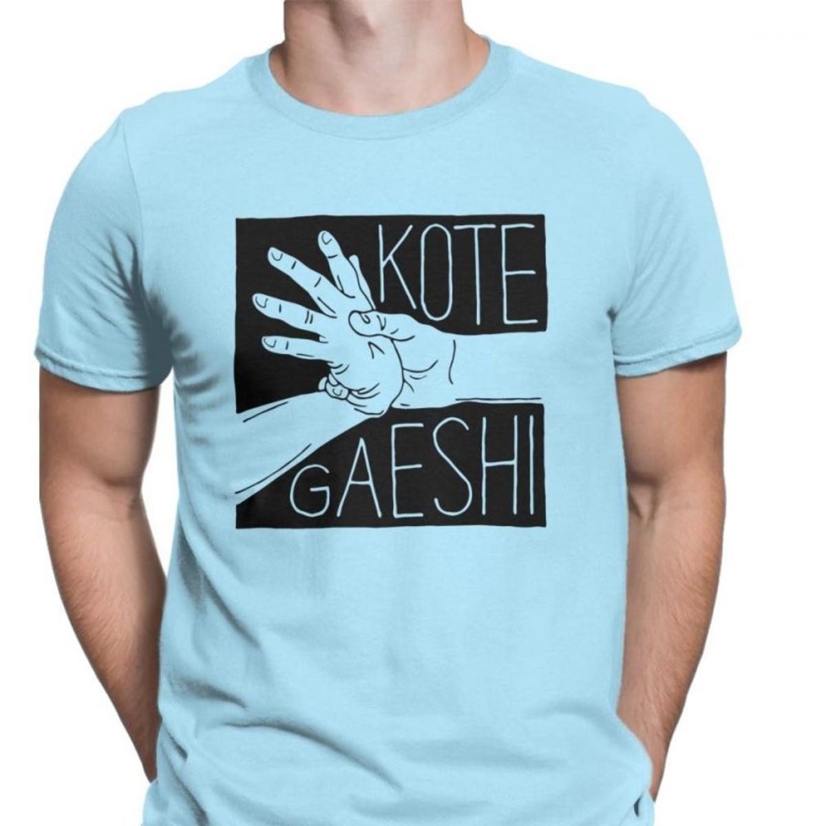 

Men Tops T Shirt Aikido KoteGaeshi Novelty Fitness Hand Grips Japan Tees Round Neck Streetwear Cotton Camisas Tshirts 3XL