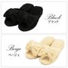 Devalier Gift Shop Fancy Heeled Portable Indoor Heeled Slippers for Entrance and Class Visits Slippers, Graduations, Ceremonies, (Pile Black) wa18-bk