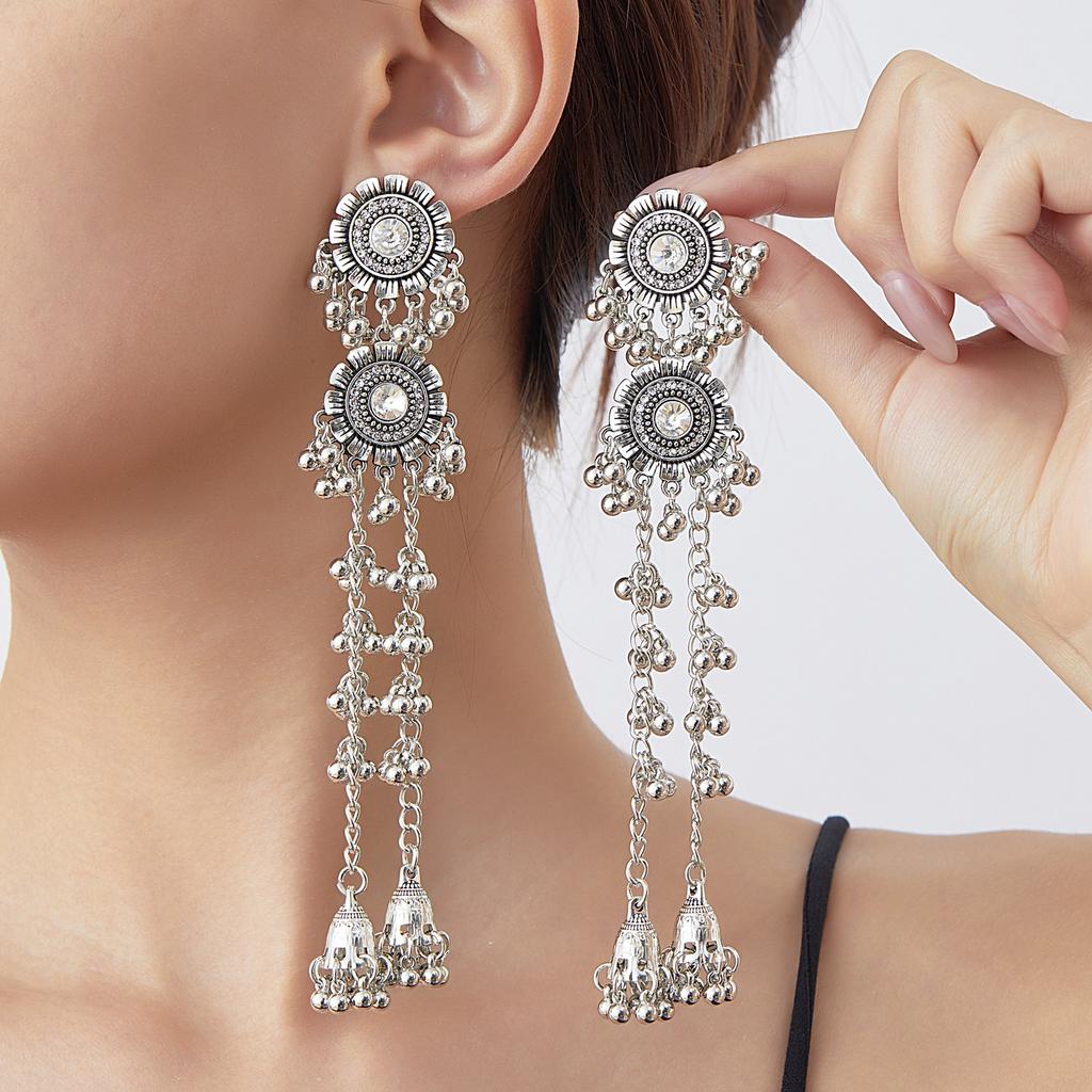 Vintage Tassel Drop Earrings Bohemian Long Earrings for Women Fashion Lightweight Jewelry
