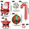 Christmas Decor Balloon Set: Santa, Star, and Candy Cane