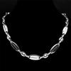 Stainless Steel Big Coffee Beans Seeds Link Chain Necklace Silver Color Hip Hop Long Necklaces for Man Women Jewelry Colar