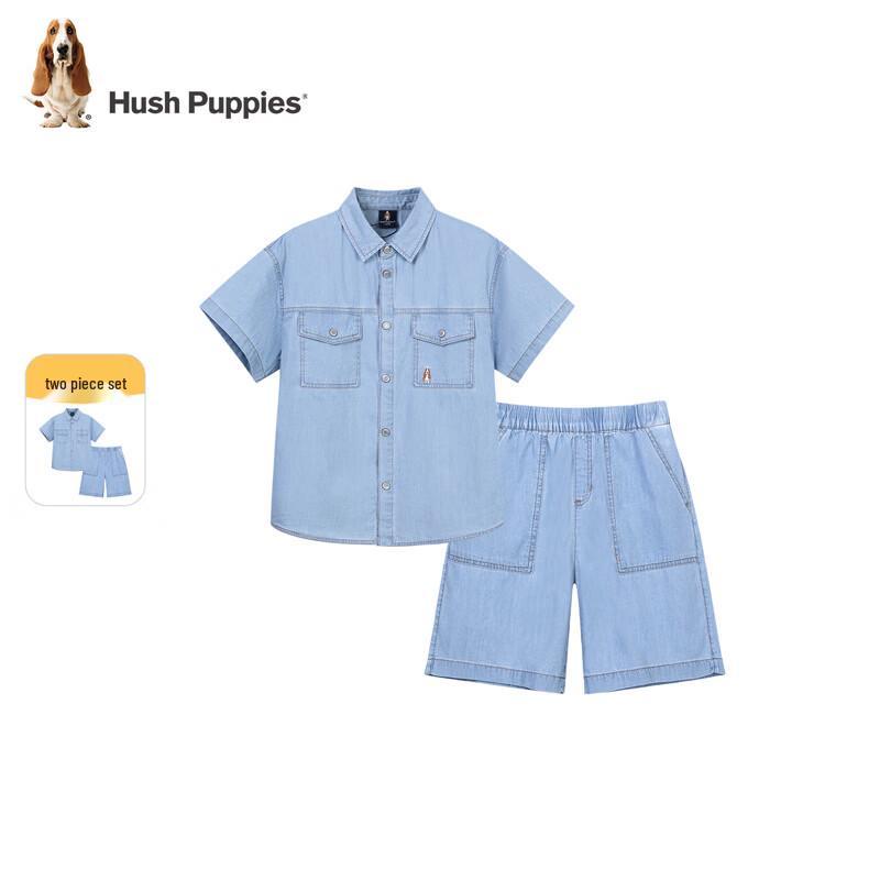 Hush Puppies Boys Summer Denim Short Sleeve Set 130