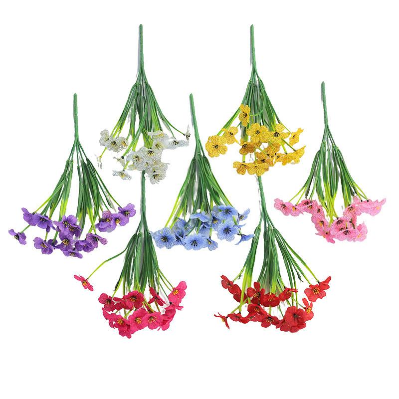 Incana Matthiola Fake Flowers Plastic Plants For Garden And Decoration Wedding